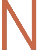 Lettre N stylisée en orange