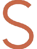 Lettre S stylisée en marron